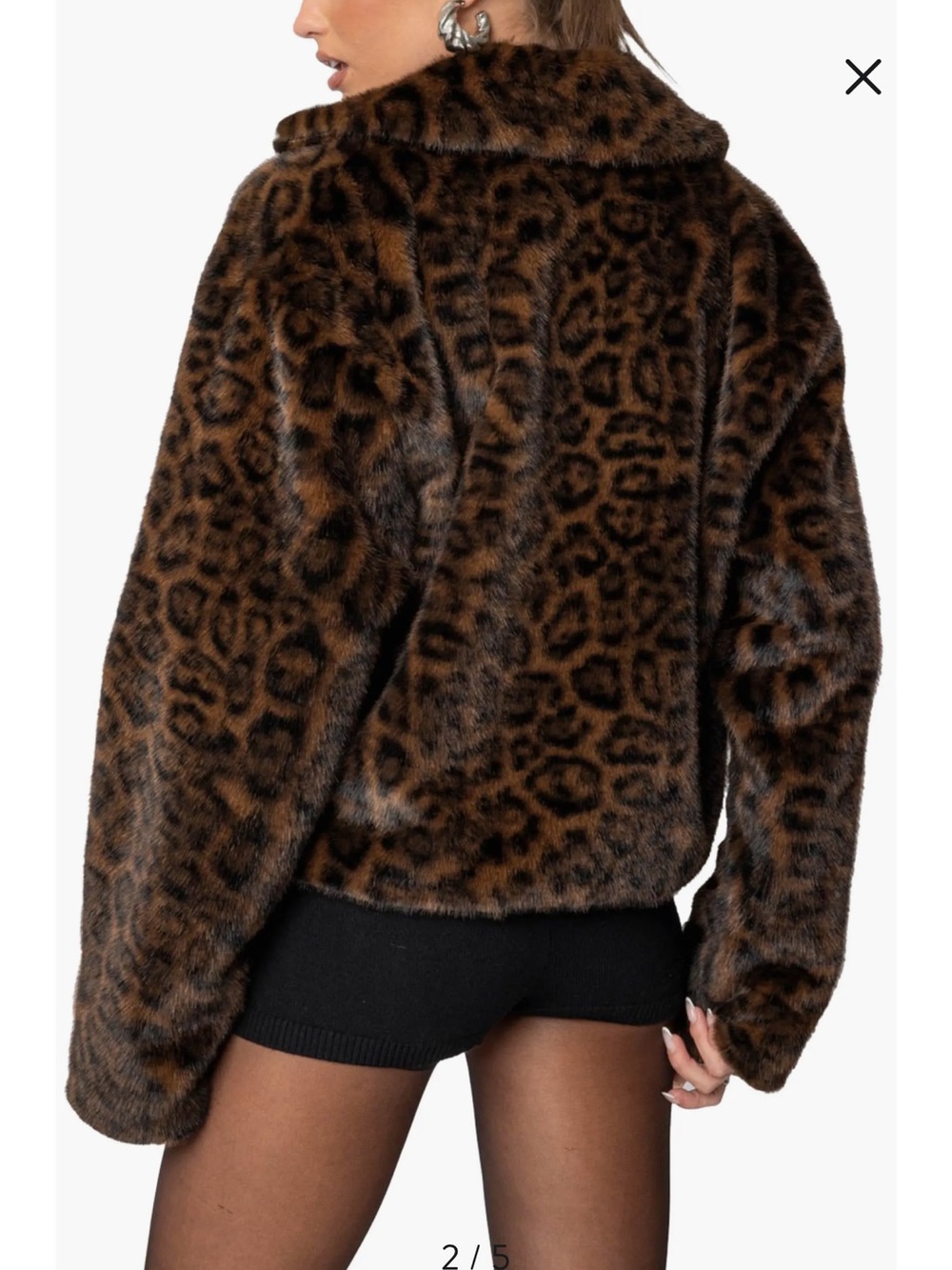 EDIKTED Lady Leopard Faux Fur Jacket - Picture 2 of 8